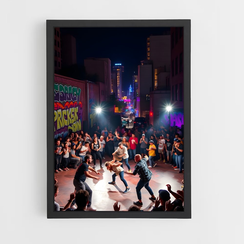Poster Red bull illuminés – affiche Danse (vue 2)